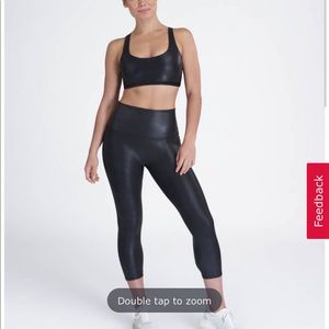 Spanx faux leather crop leggings
